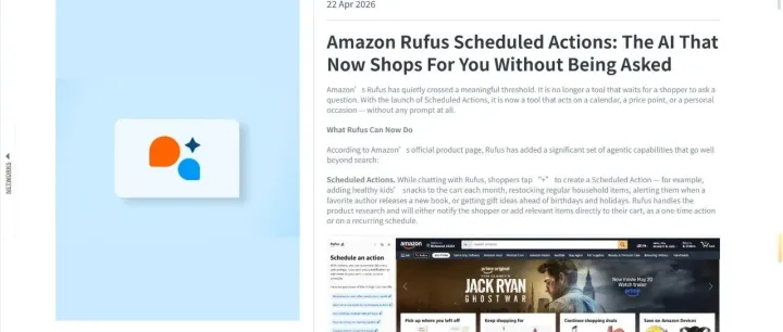 Rufus 开始替用户“安排购物”后，亚马逊卖家要重新看产品信息了