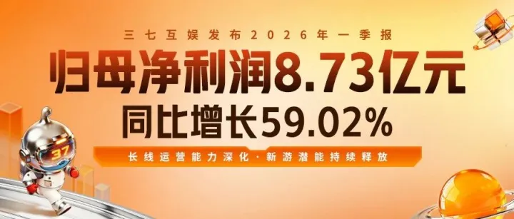 三七互娱2026年一季报：归母净利润8.73亿元，同比增长59%