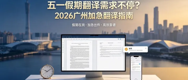五一假期翻译需求不停？这份2026广州加急翻译指南请收好