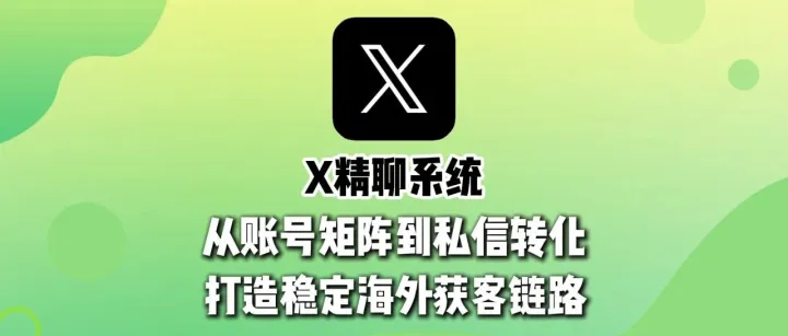 全球通Twitter精聊系统实战指南：从账号矩阵到私信转化，打造稳定海外获客链路
