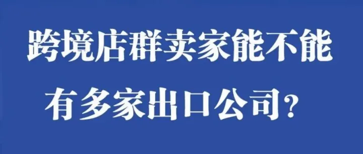跨境电商同一集团能不能有多家出口公司？