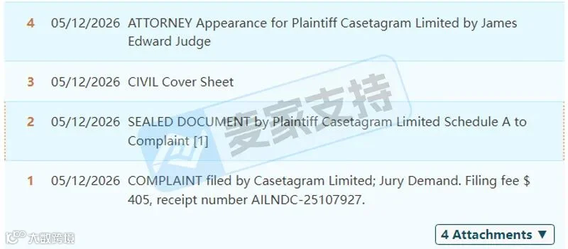 6-cv-05485，CASETiFY手机壳正式起诉，2