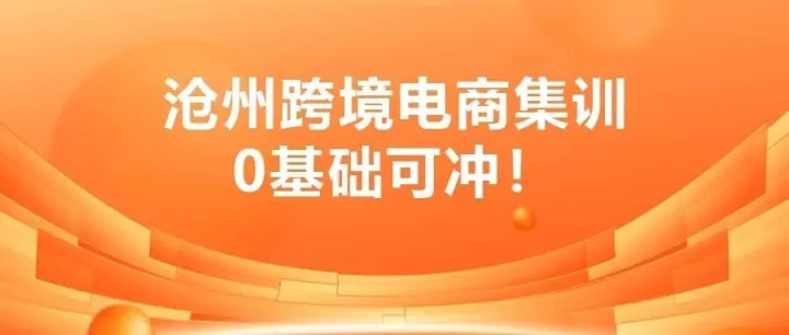 沧州5月跨境电商运营集训 | 火热报名中！0基础可冲！