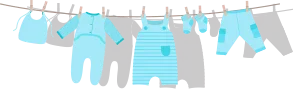 母婴 婴儿衣服分割线 贴纸
