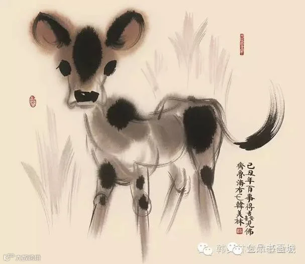 惹人怜爱!韩美林动物水墨作品欣赏