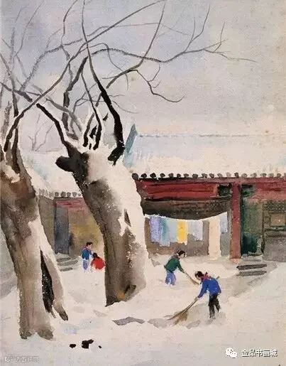 ▲ 吴冠中《扫雪图》