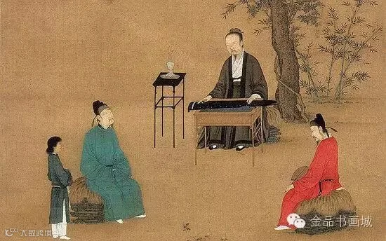 赵佶 - 听琴图