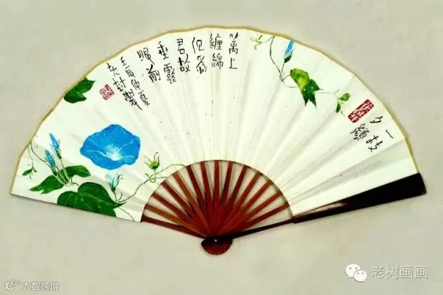 一枝朝颜,篱上缠绵。但为君故,垂露眼前。.jpg