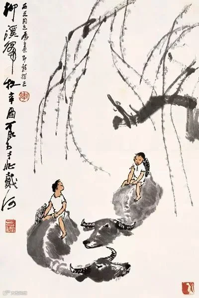 【数风流人物】李可染画牛欣赏