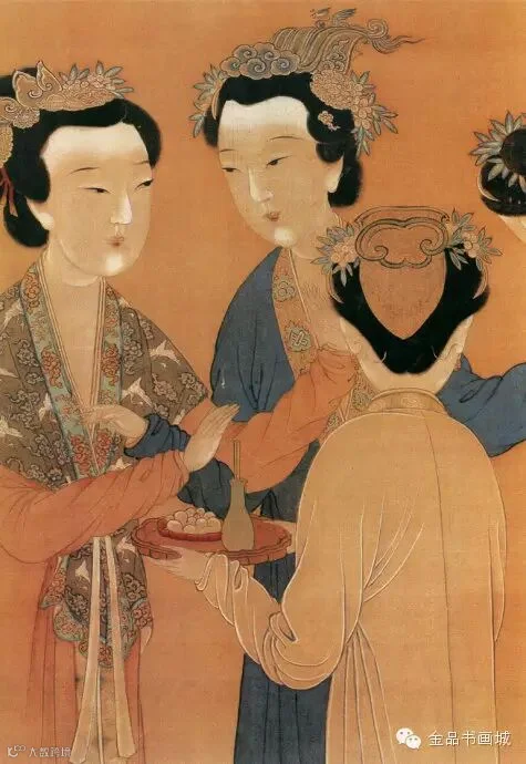 明·唐寅《孟蜀宫伎图》局部 现藏故宫博物院