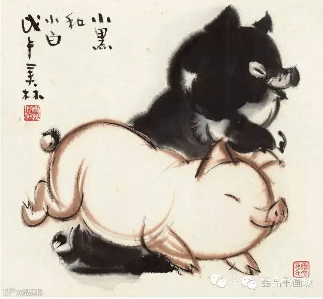 惹人怜爱!韩美林动物水墨作品欣赏