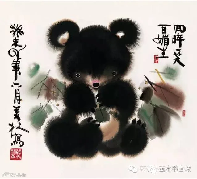 惹人怜爱!韩美林动物水墨作品欣赏