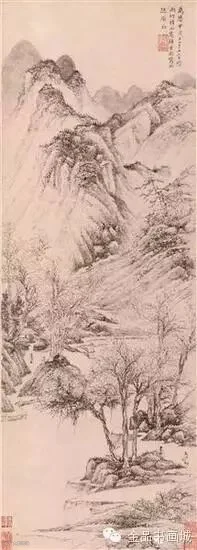 居节的《雨歇山青图》