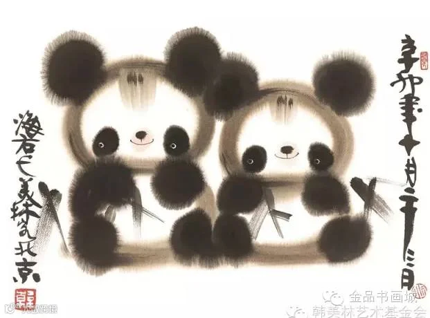 惹人怜爱!韩美林动物水墨作品欣赏
