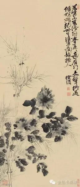 任伯年《牡丹锦鸡图》