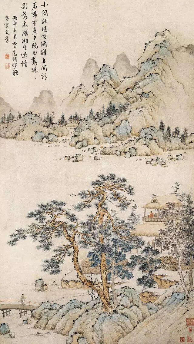 文徵明 <wbr><wbr><wbr>绢本山水<wbr><wbr><wbr>立轴等作品选