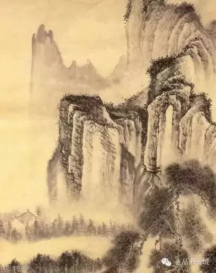 《松山访友图轴》 唐寅