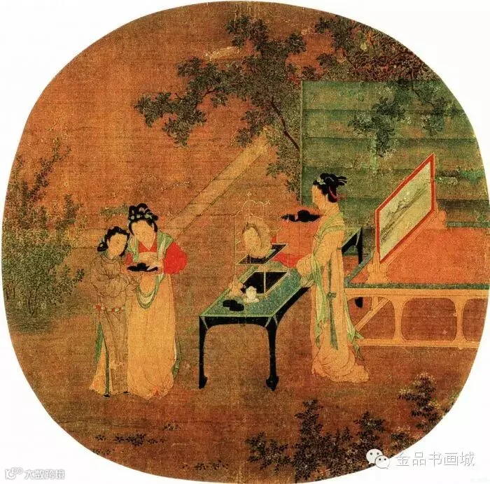 宋·王诜《绣栊晓镜图》 现藏台北故宫博物院