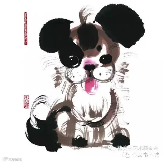 惹人怜爱!韩美林动物水墨作品欣赏
