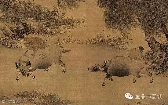 赵佶 - 风雨归牧图