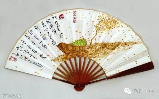 昨日去访陶渊明。万山寻遍无人踪。但见一船青果子,漫天黄叶飘风中。.jpg