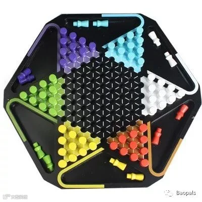 Large Wooden Chinese Checkers Set