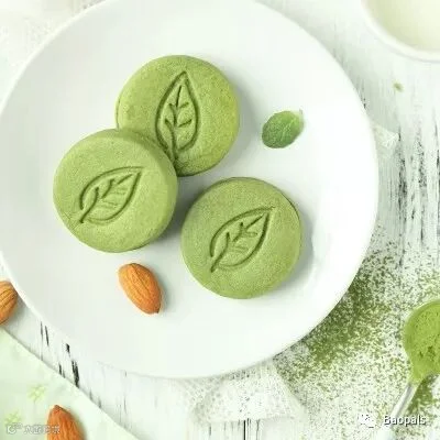 matcha almond cookies