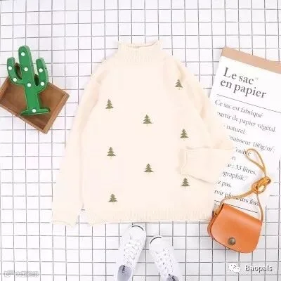 Christmas Tree Mock Turtleneck