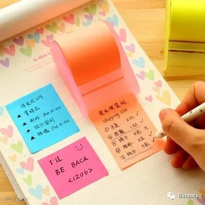 Pull Type Post It Notes