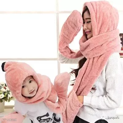 plush hat scarf hat
