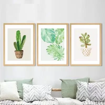 potted plant wall art