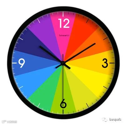 rainbow wall clock