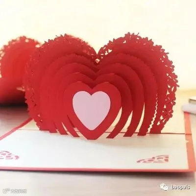 3d heart card