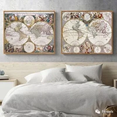 Vintage World Map Prints