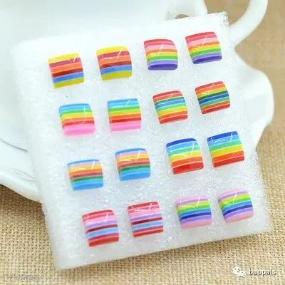 small rainbow earrings