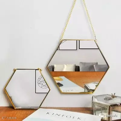 hexagonal hanging mirrors