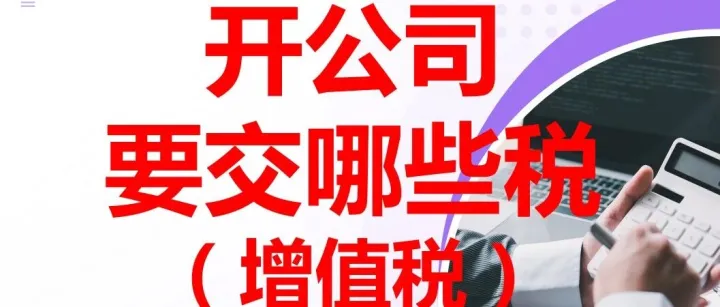第一篇（增值税），开公司要交哪些税?