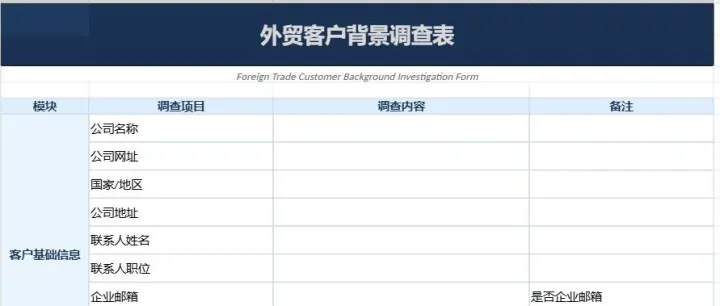 一份专业的客户背景调查表，能帮你避开多少风险？