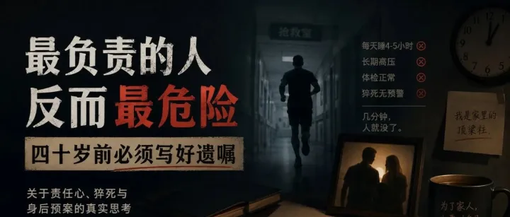 最负责的人反而最危险，四十岁前必须写好遗嘱