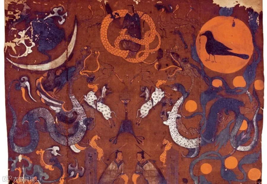 Details of the Han dynasty T-shaped painting. From the Hunan Museum