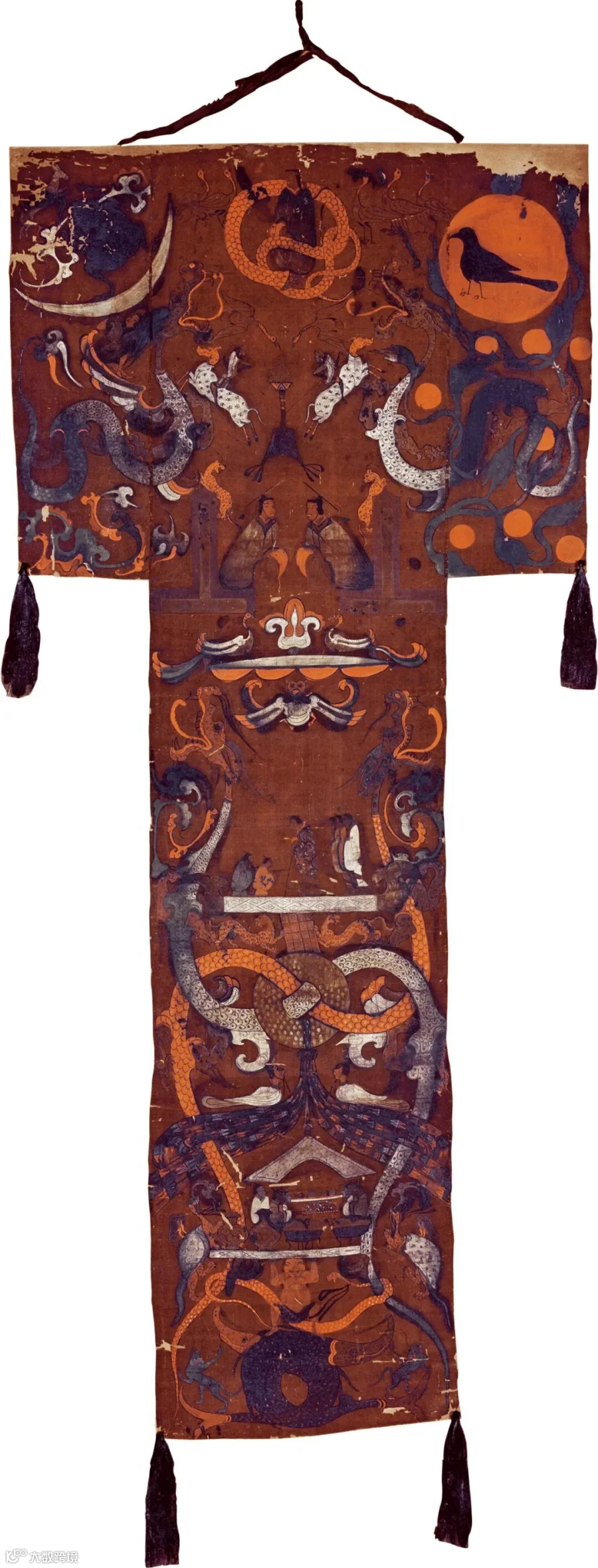 The Han dynasty T-shaped painting on silk from Mawangdui. From the Hunan Museum
