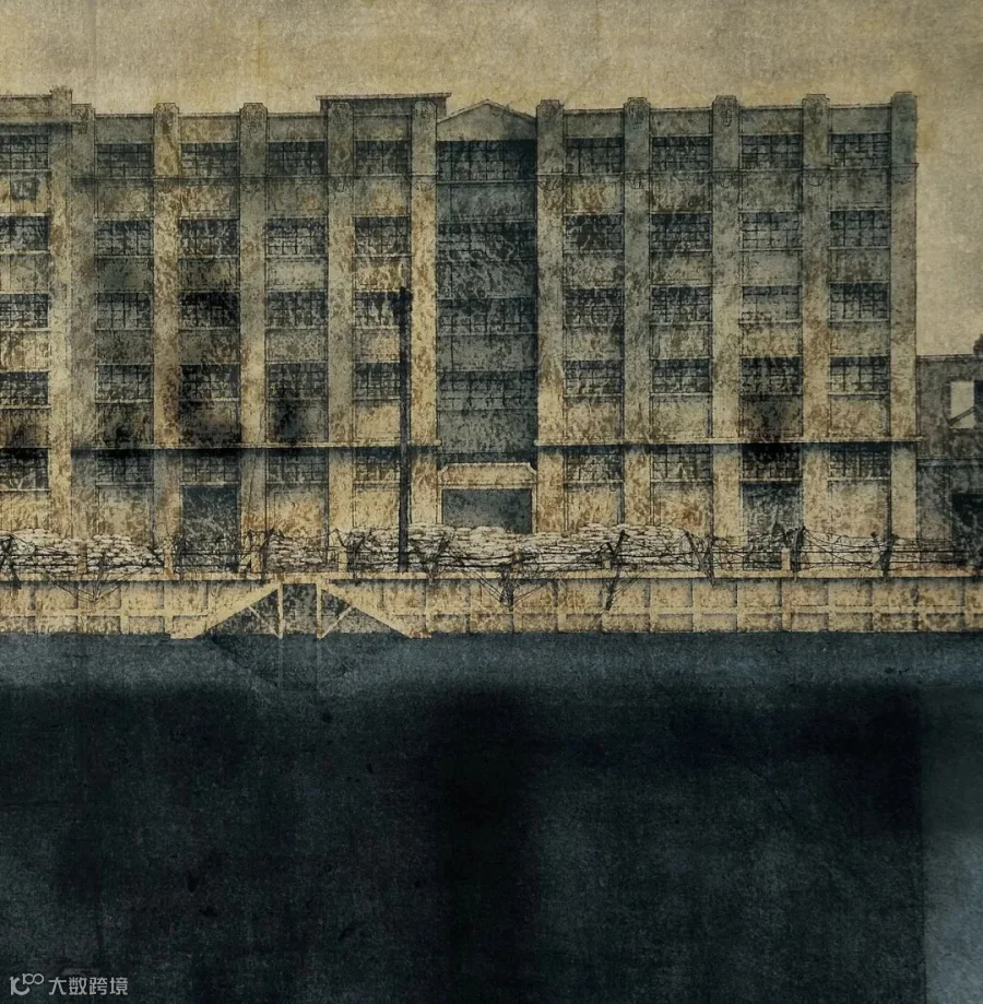 Details of “Standing Tall: The Sihang Warehouse, 1937,” 2014. Courtesy of Hong Jian