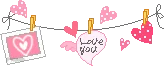 粉桃心Love晾衣架分割线