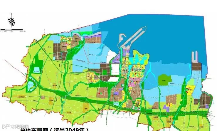 image-03-潍坊港口空间规划图港区功能分布