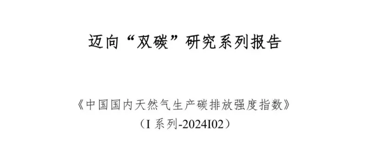 中国国内天然气生产碳排放强度指数