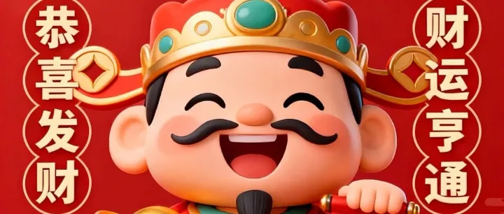 初五迎财神  |  武夷轮胎祝您：轮转乾坤，金马驮财