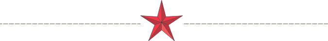 简约红色五角星分割线