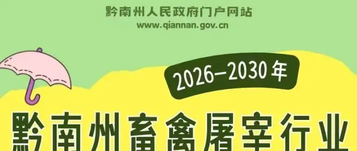 图解：《<em>黔南州</em>畜禽屠宰行业发展规划实施方案（2026—2030年）》