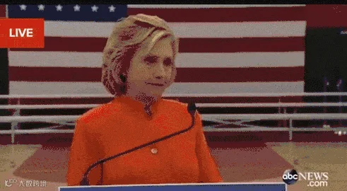 Hillary Clinton shrug