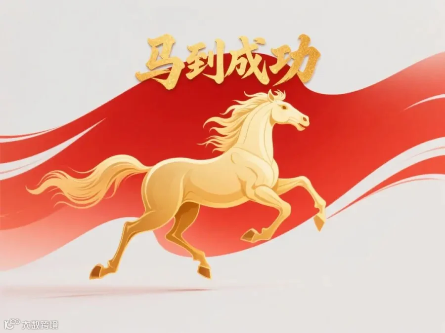 骏马奔腾插画